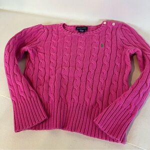 Ralph Lauren Fuchsia Cable‎ Knit Sweater Children’s 6